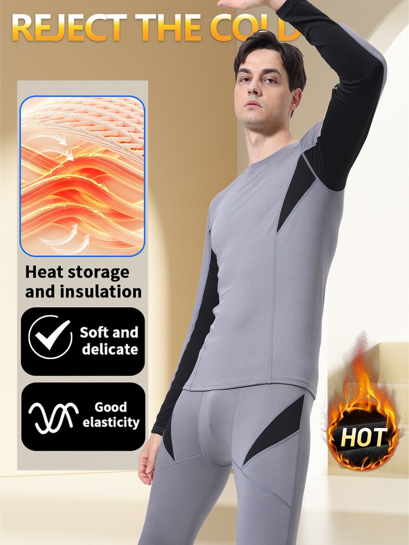 Herren-Wintersport-Set mit Fleecefutter zum Skifahren, Radfahren und für Outdoor-Aktivitäten – wärmeisolierte, bequeme Passform (XS-XXL)_voghion.com