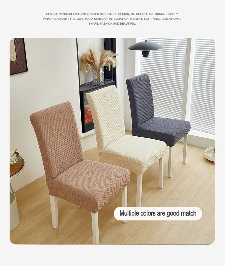 Elastische Jacquard-Stuhlhussen – strapazierfähige, vollflächige Schonbezüge für Esszimmer- und Bürostühle, knitterfreies, modernes Design, universelle Passform_voghion.com