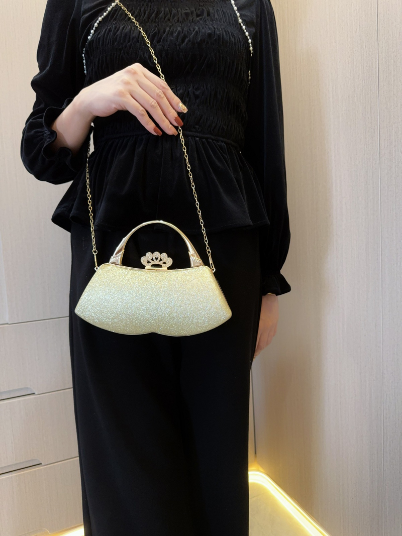 New Super Sparkling Handbag Wedding Bridesmaid Movie Team Celebrity Banquet Evening Bag_voghion.com