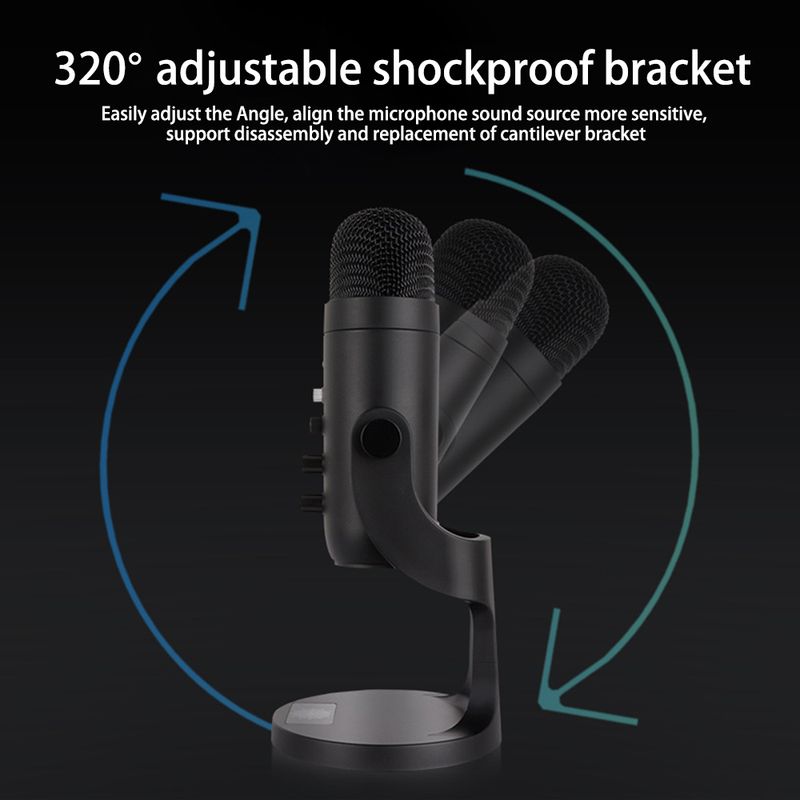 Profesyonel USB Kondansatör Mikrofon Stüdyo Kayıt Mikrofonu PC Bilgisayar Oyun Yayını Podcasting Dizüstü Bilgisayar Masaüstü_voghion.com