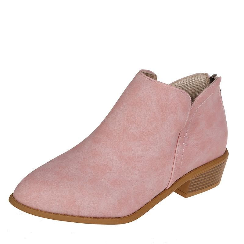 Autumn Women's Shoes Short Boots and Ankle Boots Round Headed Single Boots Boots_voghion.com