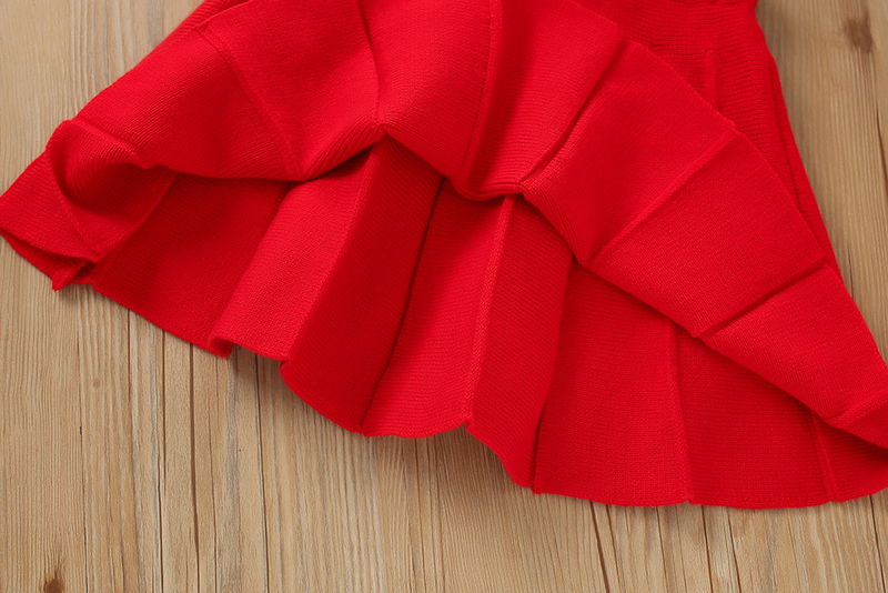 Pull tricoté en velours granulaire pour bébé fille, nouvelle édition coréenne, petit cœur, ensemble de jupe, automne/hiver 2023_voghion.com
