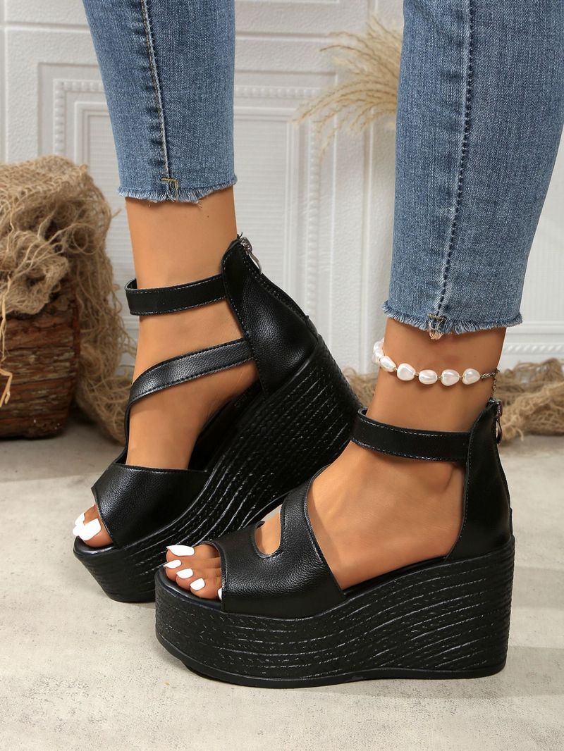 Platåsandaler Dam Nya Sommarsandaler med Kilklack_voghion.com