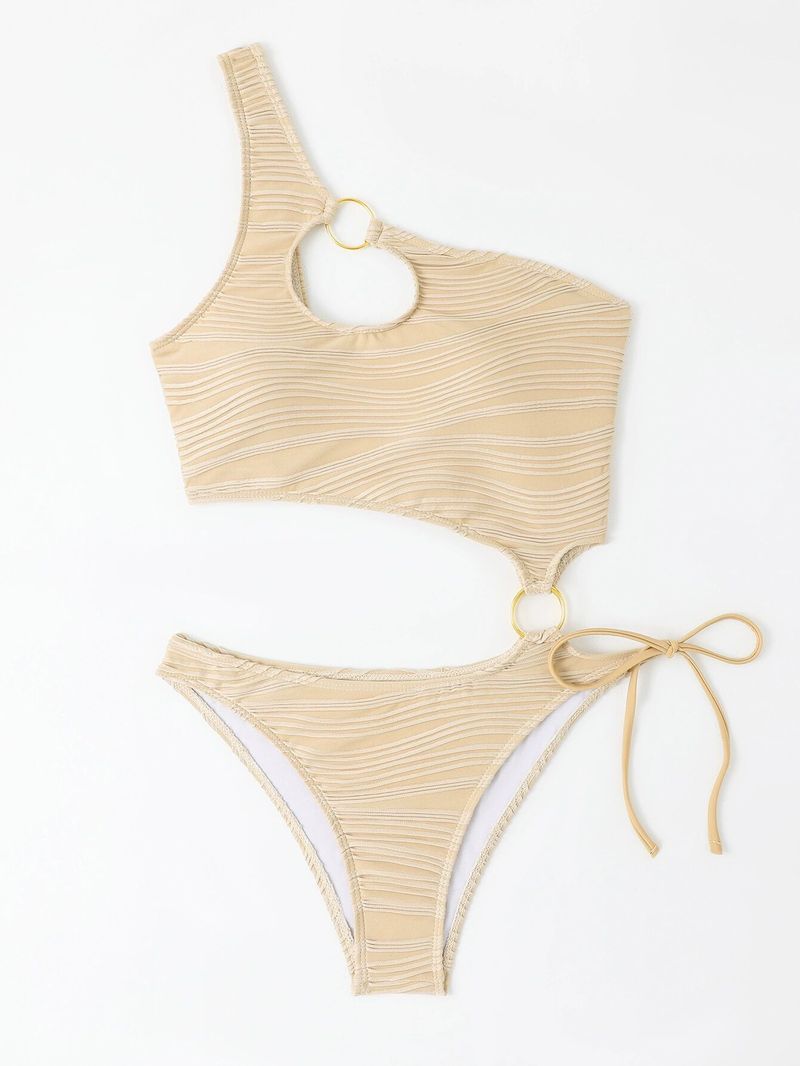 Venta al por mayor del fabricante del traje de baño de una sola pieza del bikini del color sólido atractivo de las mujeres_voghion.com