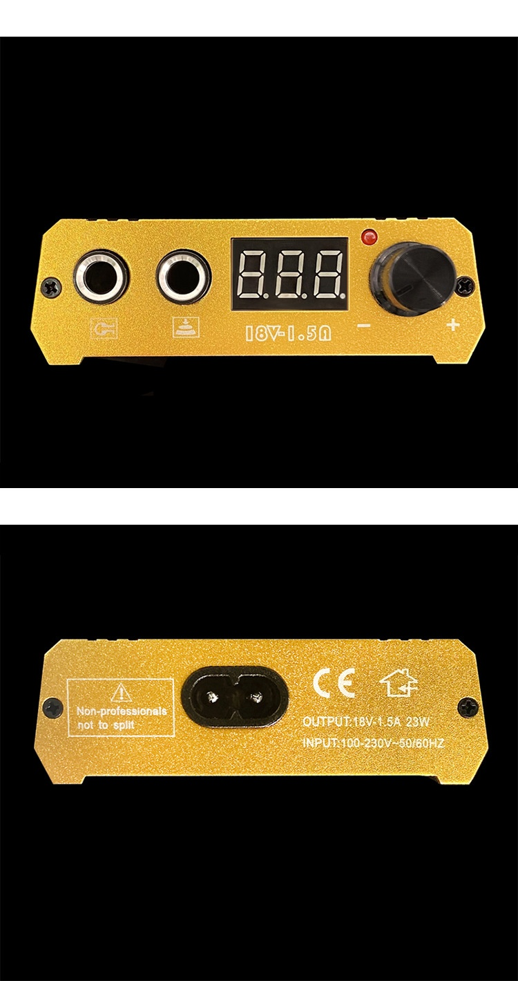 Mini sursă de alimentare cu întrerupător de picior cu afișaj LCD, instrument de tatuaj Ou Liang_voghion.com