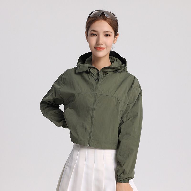 25 Summer Women, Short Style With Black Brim, UV Protection, Ice Cool Breathable Sun Protection Clothing For Cycling And_voghion.com