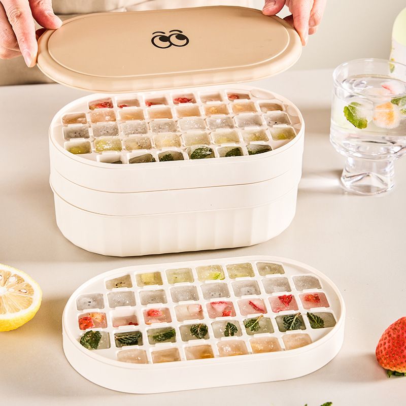 Ice Grid Frozen Ice Cube Mold Plastic Easy Demoulding Quick Freezing Ice Making Ice Storage Box Food Grade Household Ice Cube Box With Lid_voghion.com