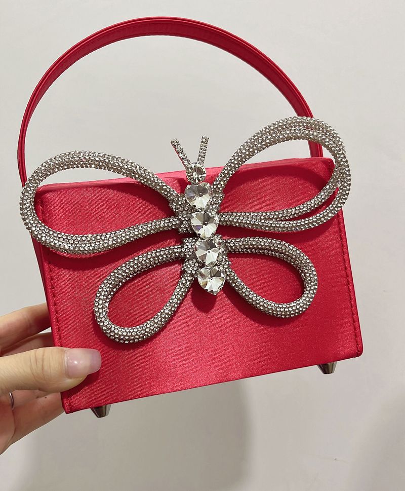 Sacs pour femmes, nouveau petit sac carré Blogger, même style, papillon, diamant, boîte cadeau, sac à main rétro super flash_voghion.com