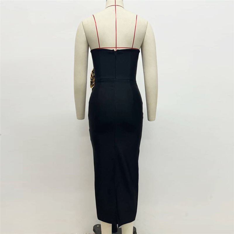 2025 Nieuwe Bandage Set Lange Tweedelig Feestjurk Herfst Winter Hoge Taille Zware Ambachtelijke Damesmode_voghion.com