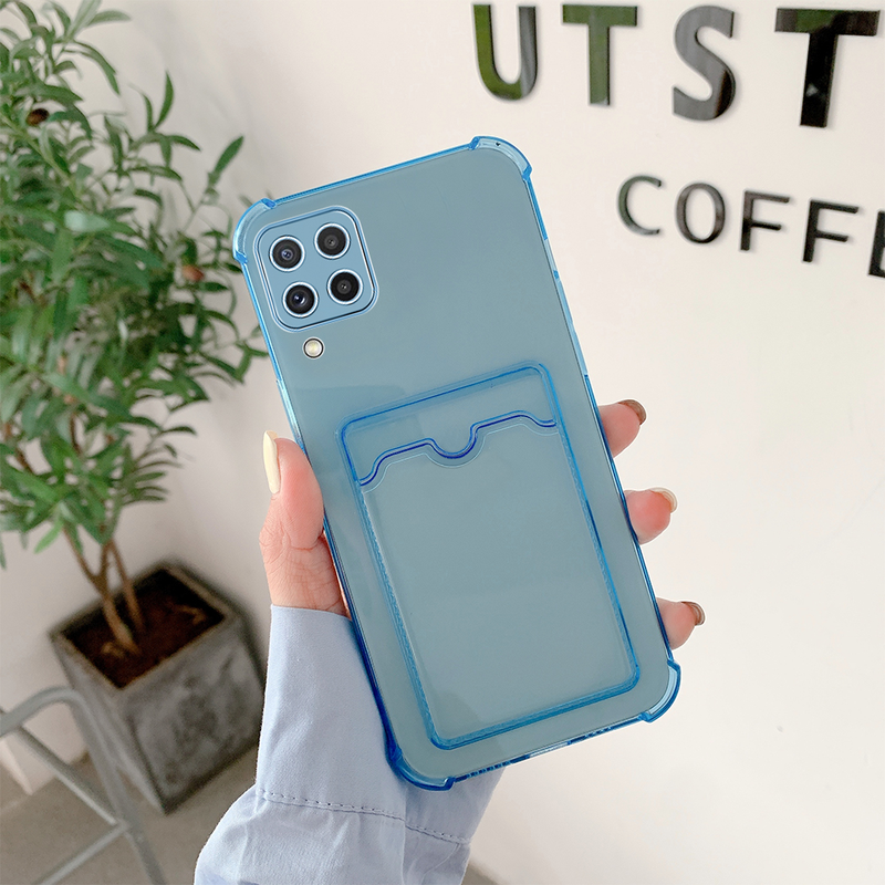 Capa A22 para Samsung Galaxy A22 A 22 22A "SM-A225F, SM-A225F/DS Capa à prova de choque com slots para cartão e capa traseira de silicone macio_voghion.com
