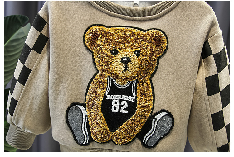 Kinderkleidung, hübsches 2023 neues lässiges, locker sitzendes, modisches Frühlings-Herbst-Trendset für Jungen, zweiteiliges Set_voghion.com
