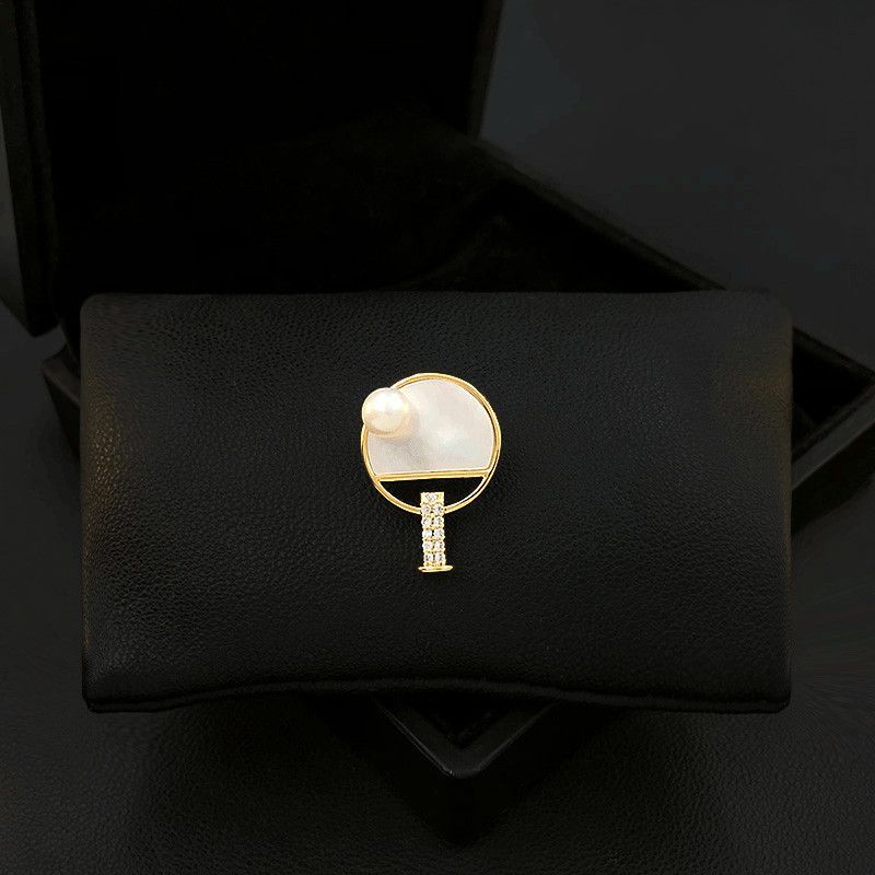 Racket Small Brooch DIY Corsage Collar Pin V-neck Anti-light Brooch Button Pin Clothes Jacket Cardigan Waist Artifact_voghion.com