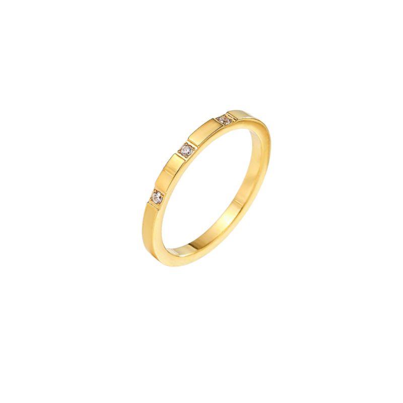 Anello da donna con nocca a coda, in acciaio al titanio e zircone, stile Ing, versione coreana, leggero e lussuoso, con diamanti e nicchia_voghion.com