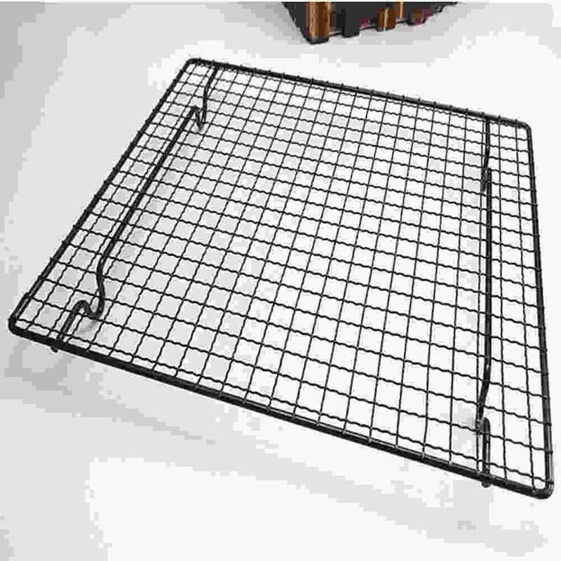 2 pezzi di griglia di raffreddamento per torte antiaderente nera in acciaio inossidabile, griglia di raffreddamento per barbecue, utensili per la cottura di torte, utensili per pasticceria, gadget da cucina_voghion.com