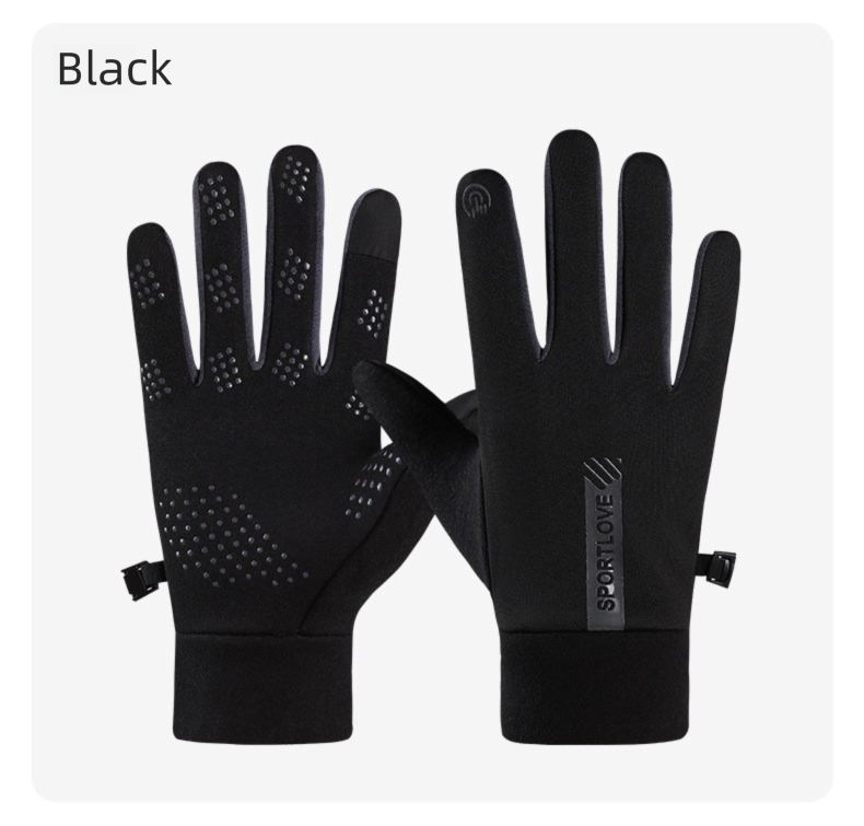 Fahrradhandschuhe, winddicht, wasserdicht, fleecegefüttert, warm, Touchscreen, Herbst/Winter, Outdoor-Sportarten, Driv, Elektrofahrrad_voghion.com