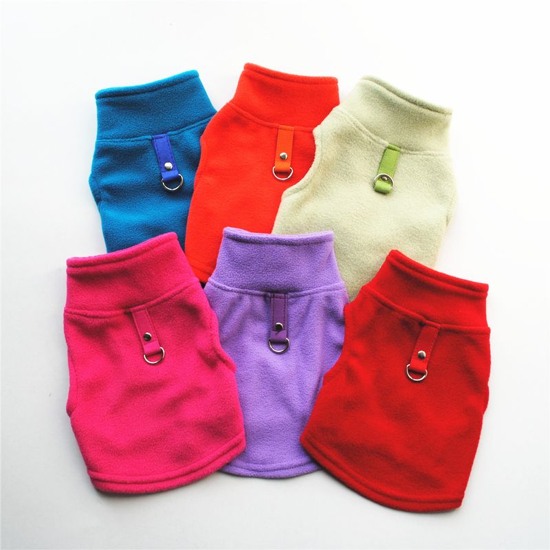 Abbigliamento per animali domestici diretto dalla fabbrica, per cani, autunno e inverno, in pile polare, fibbia di trazione, 27 colori brevettati, saranno oggetto di indagine_voghion.com
