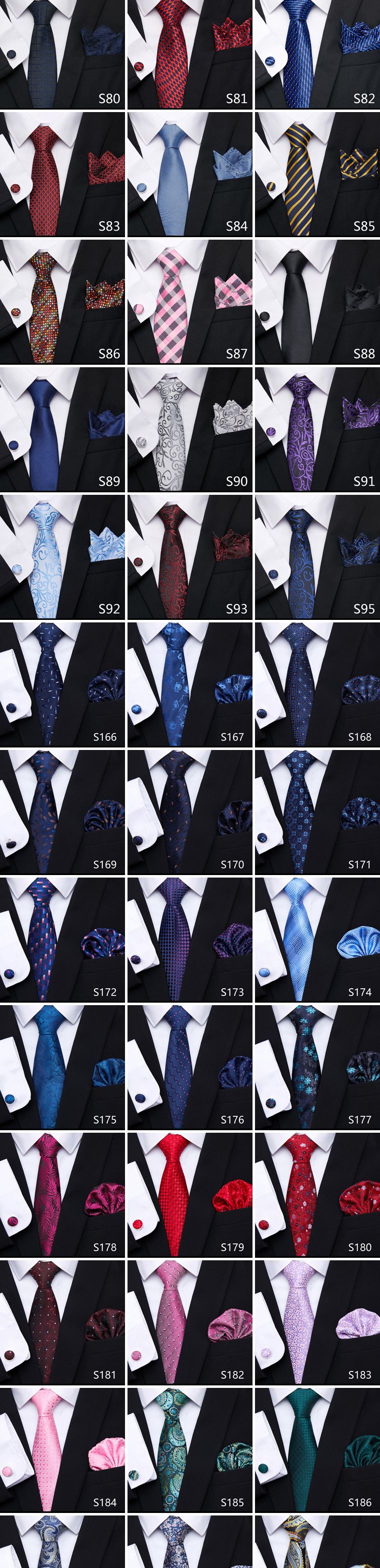 Jacquard Nuovo Design Festivo Regalo Cravatta Fazzoletto Gemelli Set Cravatta Uomo Plaid Camicia Gialla Accessori_voghion.com