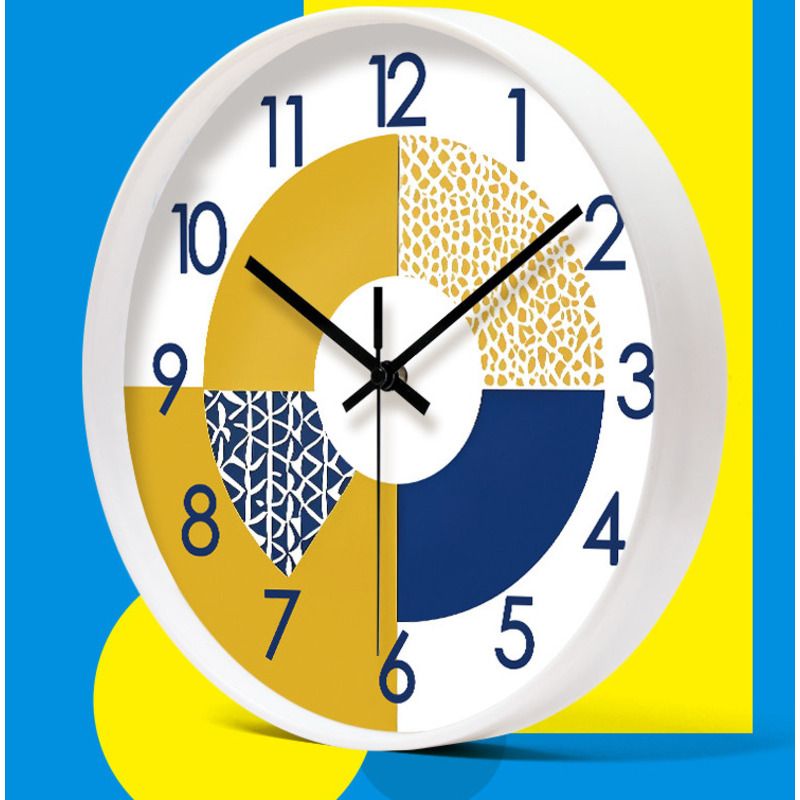 Yipula 7017 Leise, einfache nordische, moderne, kreative Wanduhr für das Wohnzimmer zu Hause_voghion.com
