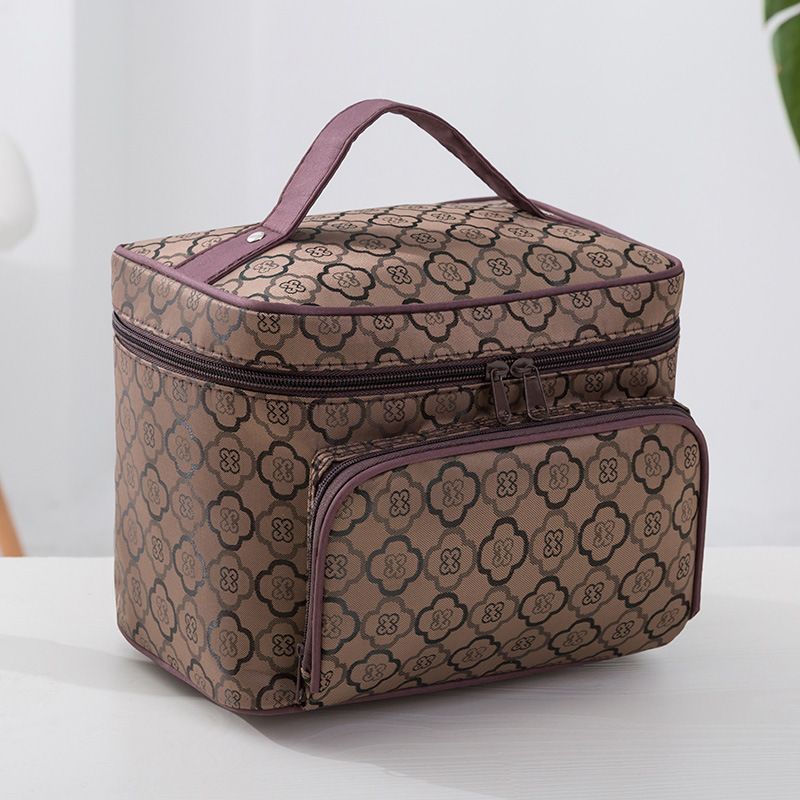 Student Reiseaufbewahrung Große Kapazität Handheld Damen Make-up Fall Reißverschluss Tragbare Kulturtasche_voghion.com