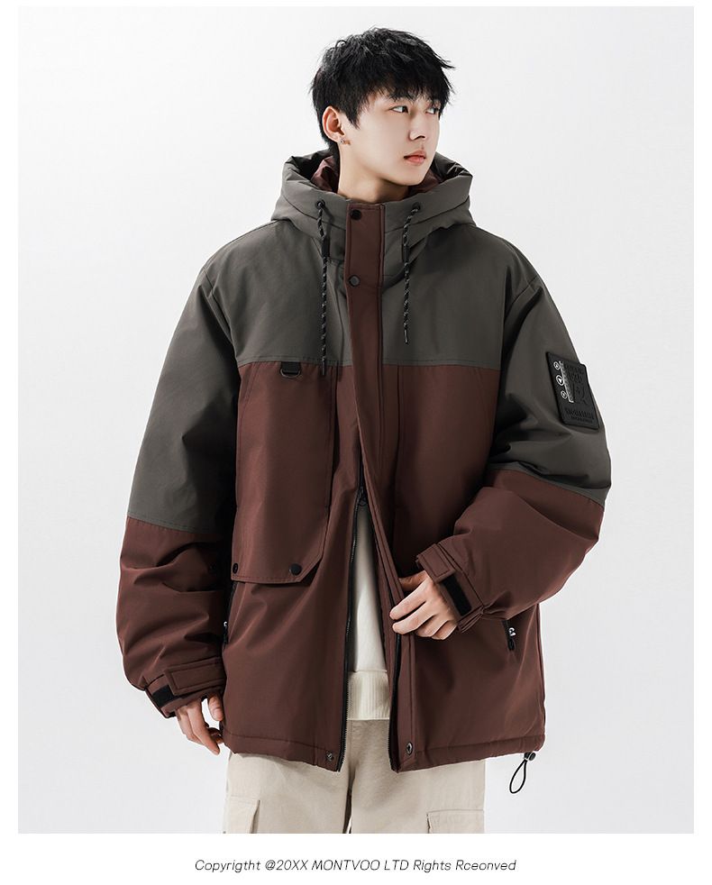 Giacca invernale da uomo Three Proof Down Jacket, nuova, spessa, leggera, calda, da sci all'aperto, alla moda_voghion.com