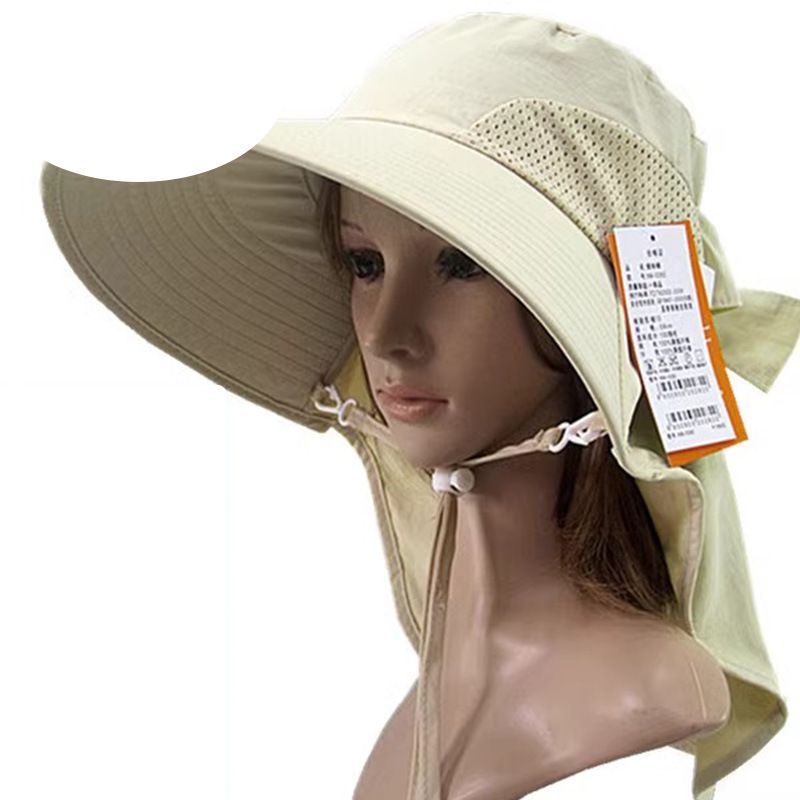 Visiera protettiva estiva LazyZoom per donna, maschera integrale impermeabile ad asciugatura rapida, cappello da pesca a tesa larga, cappello da trekking_voghion.com