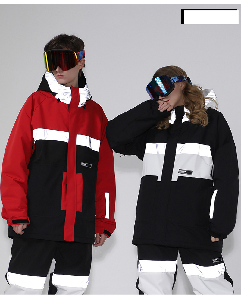 Nuova giacca da donna calda con clip in cotone impermeabile doppia tavola attrezzatura riflettente tuta da neve uomo_voghion.com