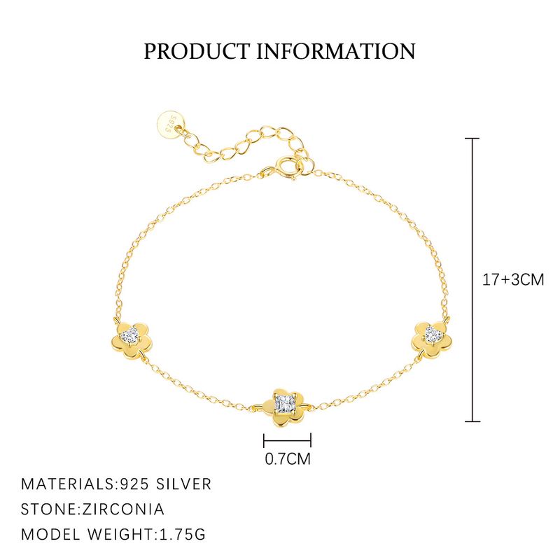 Bracelet tendance en argent pur S, polyvalent, géométrique, en forme d'étoile à cinq branches, serti de diamants, style français clair._voghion.com