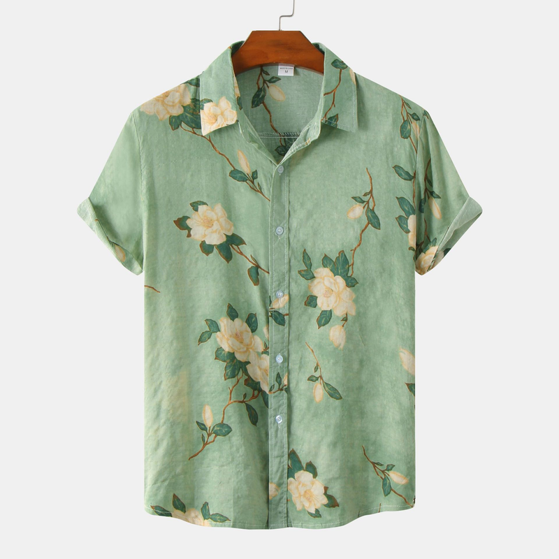Abbigliamento uomo taglie forti, camicia ampia a maniche corte, camicie casual_voghion.com