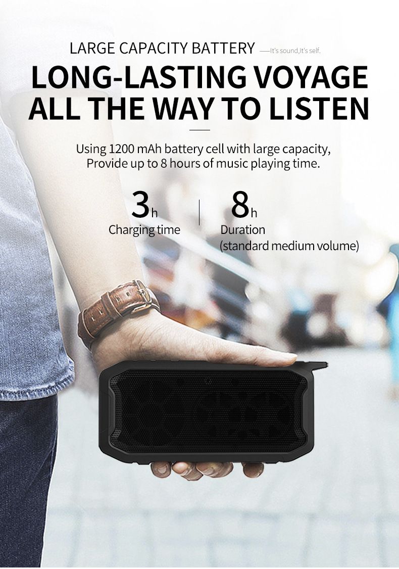 W12 Boxă Bluetooth impermeabilă IPX7 Boxă impermeabilă pentru exterior cu placă de difuzor portabilă cu bas puternic Boxă de înaltă calitate_voghion.com