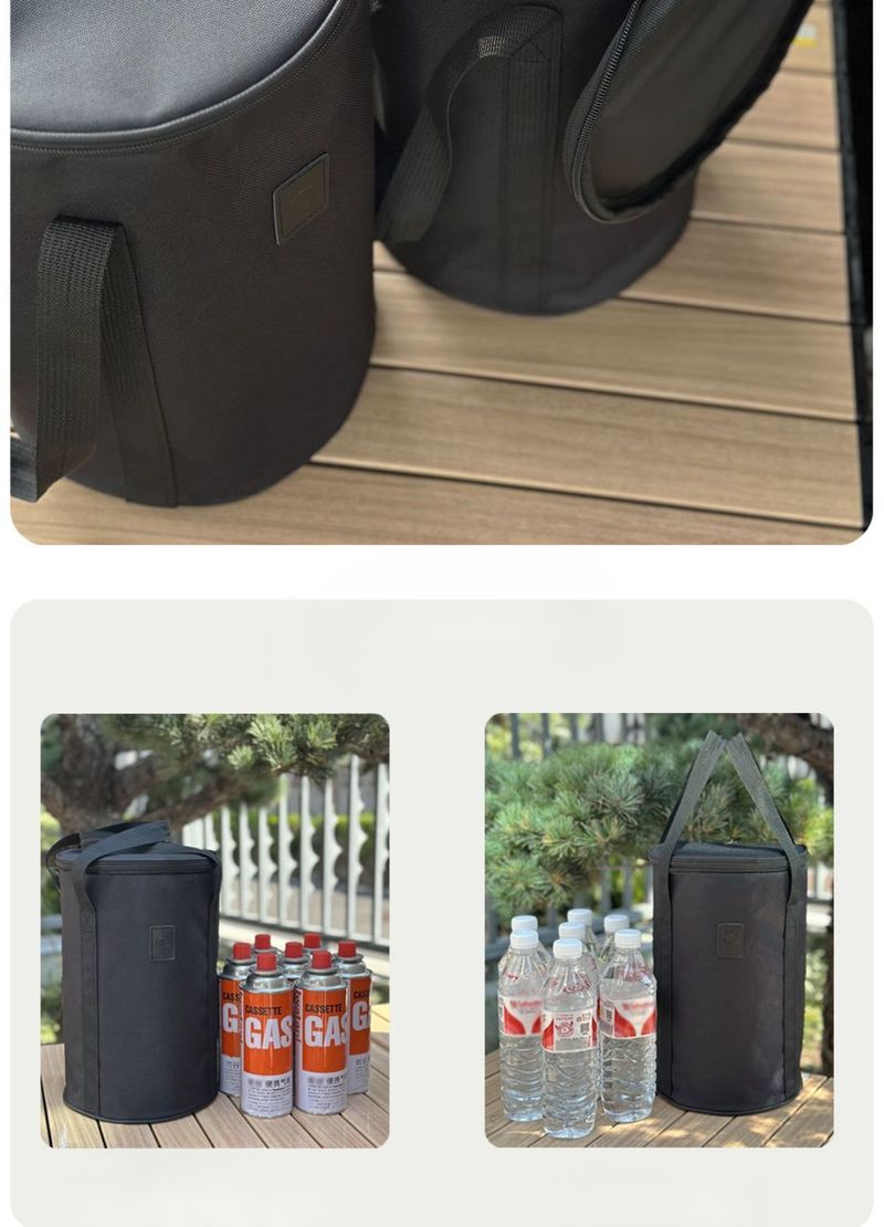 Eimer Handheld Runde Lunchbox Handtasche Wein Outdoor Getränke Lampe Tee-Set Aufbewahrungstasche_voghion.com