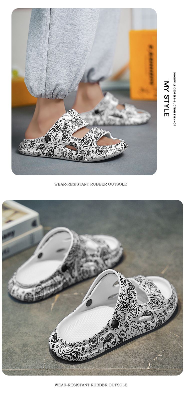Lightweight Thick Soled Non-slip Flip-flops Wear Resistant Beach Sandals_voghion.com