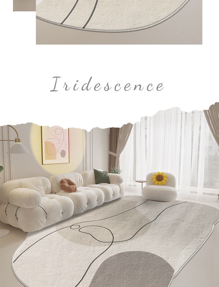 Teppich Unregelmäßig geformter Teppich Wohnzimmer Schlafzimmer Nachttischdecke Home Sofa Couchtisch Großflächige Bodenmatte Kostenlos Waschen und Abwischen_voghion.com