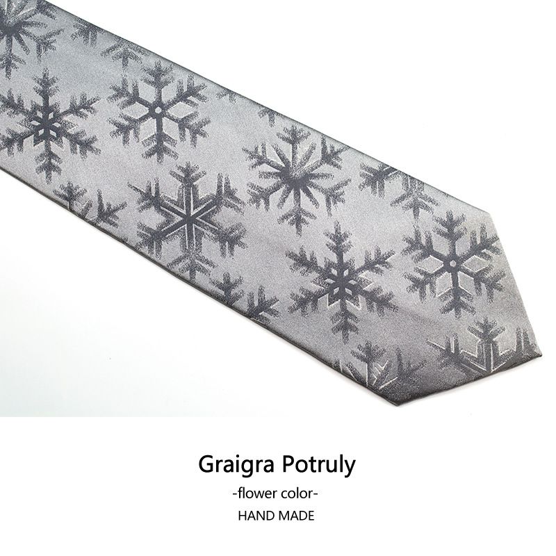 Christmas tie Santa Claus snowflake tie New Year event mulberry silk tie 10 cm silk tie_voghion.com
