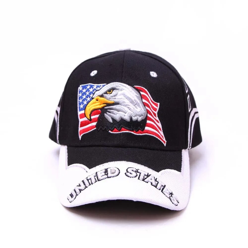 Sıcak balıkçılık ABD Bayrağı Kartal 3D Nakış beyzbol şapkası Snapback Kapaklar Rahat Gorras baba şapkası Erkekler Kadınlar Için_voghion.com