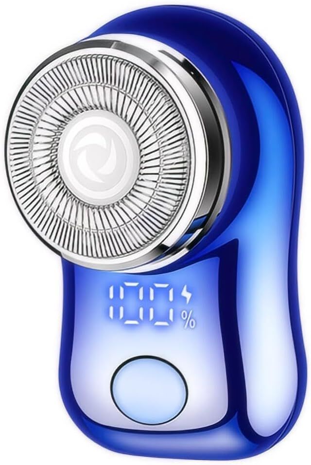 USB-C Rechargeable Mini Shaver - Battery Display & Lightweight_voghion.com