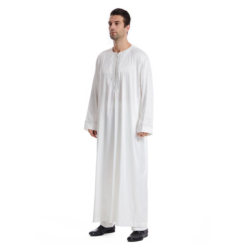 Herenkleding Herengewaden mode losse eenvoudige moslimkaftan_voghion.com