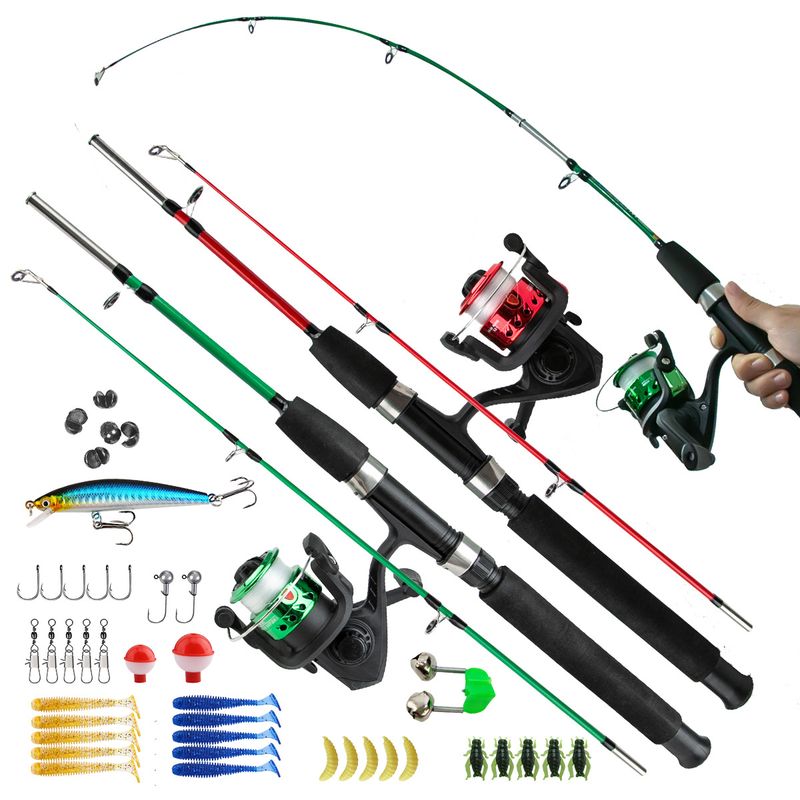 Children's Fishing Set With Reel For Beginners Portable Lure Rod_voghion.com