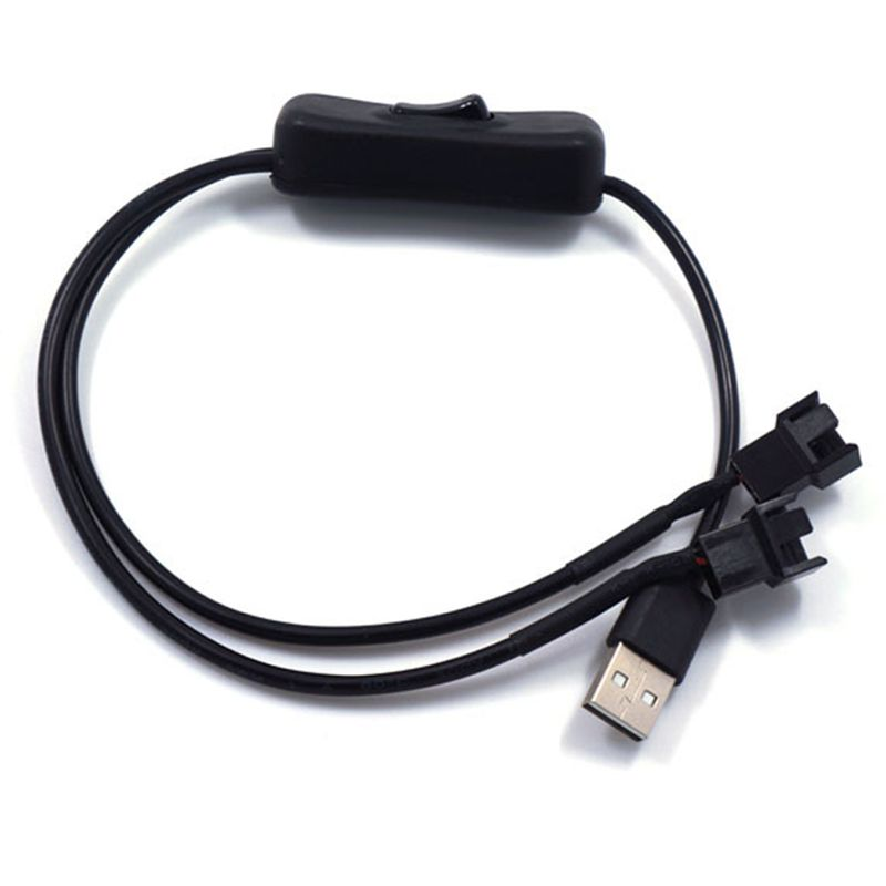 Adaptateur USB 5V à 2 voies vers 4 broches, câble convertisseur, cordon de connecteur de ventilateur d'ordinateur PC_voghion.com