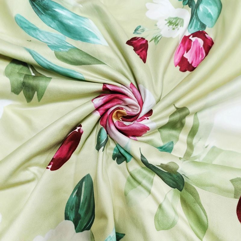 Nightgown Women's Summer Thin Short Sleeved Flower Print Pajamas Internet Celebrity Live Broadcast Can Be Worn Outside Cross Border Home Clothes_voghion.com