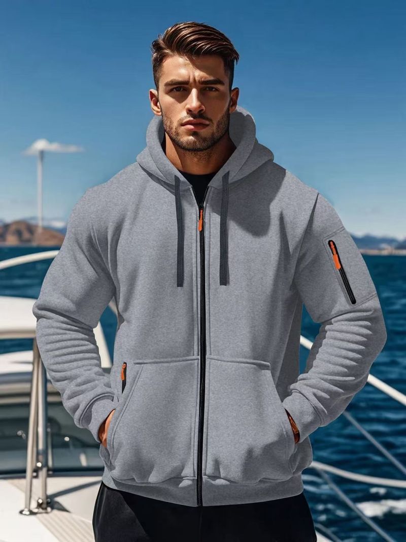 New Autumn And Winter Men's Sweatshirt, Multi-pocket Jacket, Sports Casual Hoodie_voghion.com