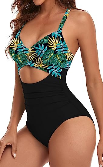 Maillot de bain une pièce pour femmes, grande taille, multicolore, couleur unie, bikini, sexy, dos nu_voghion.com