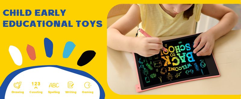 2-Pack LCD Writing Tablet For Kids - 8.5"/10" Color Screen Drawing Board With Stylus, Lightweight Doodle Pad For School, Travel & Office_voghion.com