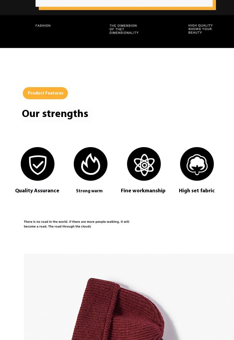 Korean Single Color Men's And Women's Knitted Hats For Autumn And Winter Cycling And Shopping Fashionable Flip Up Woolen Hats_voghion.com