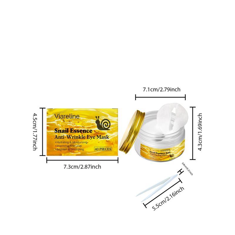 VIARELINE Snail Sanfte, nährende und feuchtigkeitsspendende Augenmaske für die Hautpartie, weich und hydratisierend, elastische Maske_voghion.com