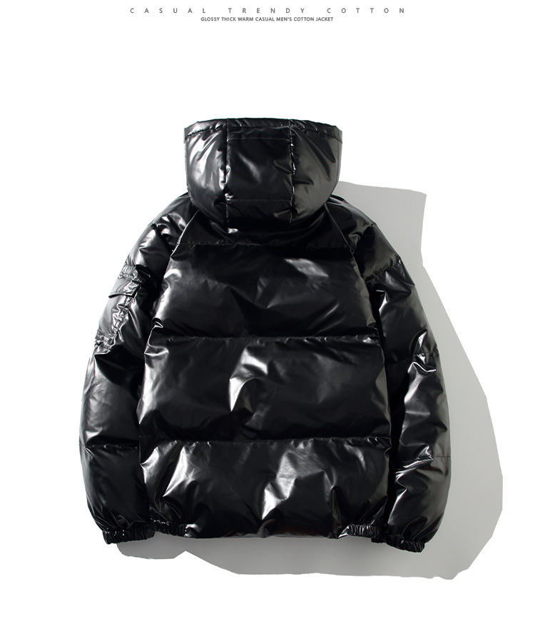 Winter heren Bright Face katoenen jas Koreaanse editie korte staande kraag katoenen jas Trend grote katoenen herenjas_voghion.com