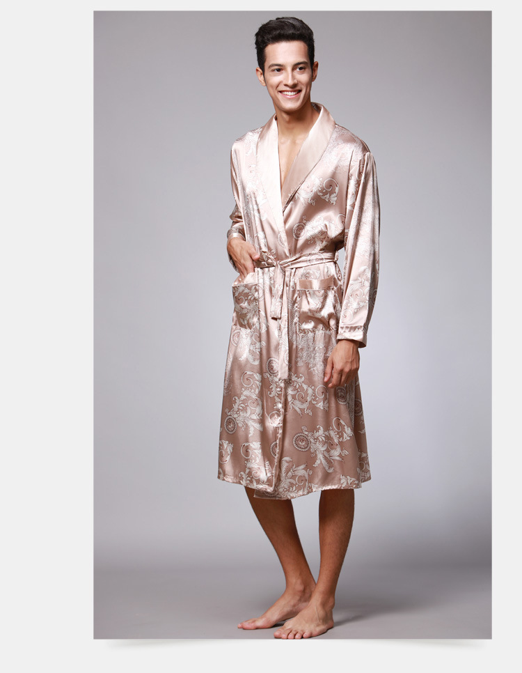 2023 Fashion New Men's Long Sleeved Pajamas, Bathrobes, Home Furnishings_voghion.com