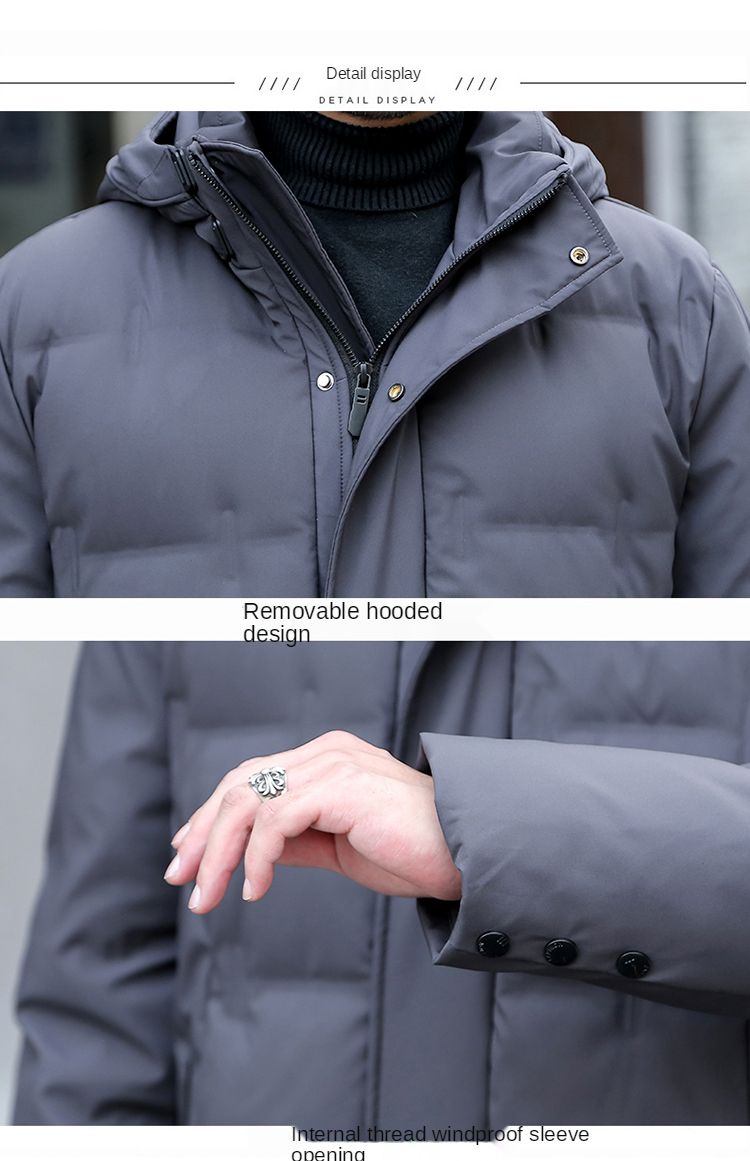 Chaqueta larga con capucha de alta calidad, holgada, de pato blanco, gruesa y cálida, para invierno, para hombre, abrigo de nieve, 2025_voghion.com