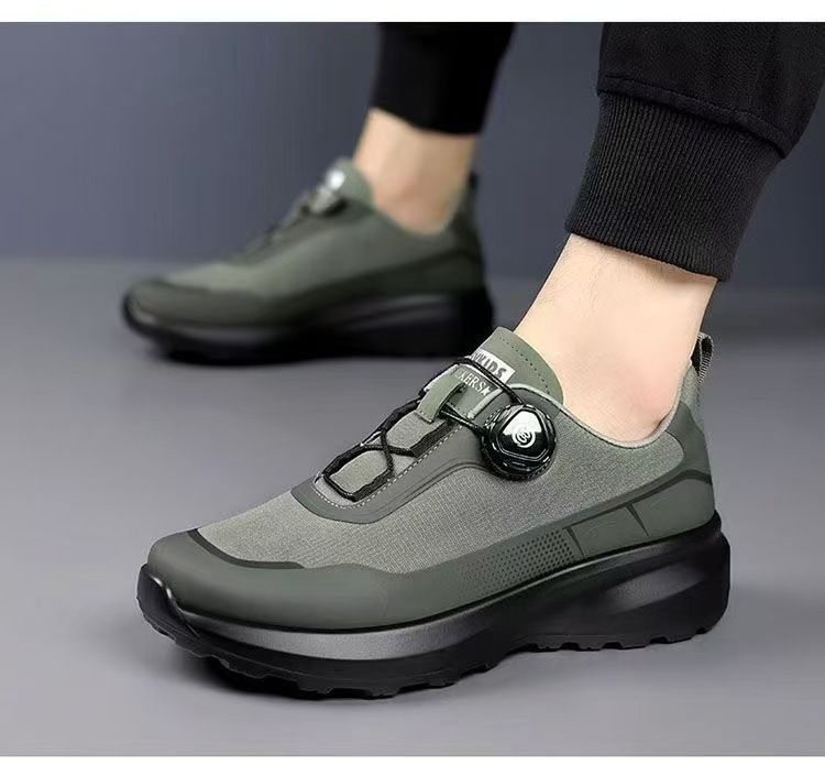 New Rotating Button Men's Casual Black Commuting Thick Bottom Non-Slip Outdoor Sports Shoes Men_voghion.com