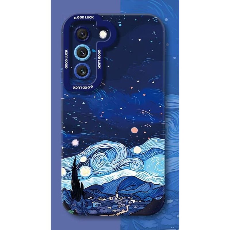 Van Gogh Starry Sky Compatible Samsung Galaxy Phone Case S22 Plus Silicone Ultra Full Coverage Shockproof For Men_voghion.com