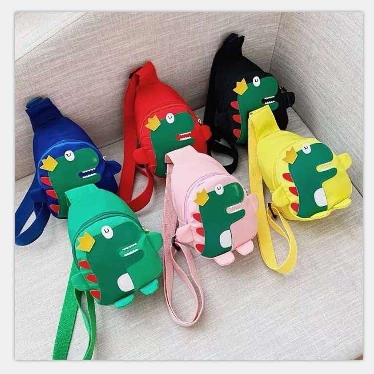 Cartoon Dinosaurier Kinder Brust süße Mädchen Rucksack Jungen Baby Diagonal Straddle Tasche_voghion.com